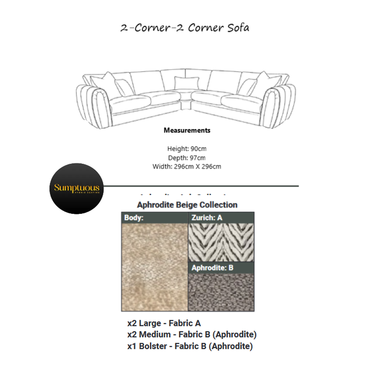 Alana Modular Corner Sofa - Choice Of Sizes & Fabrics - Interior Envy