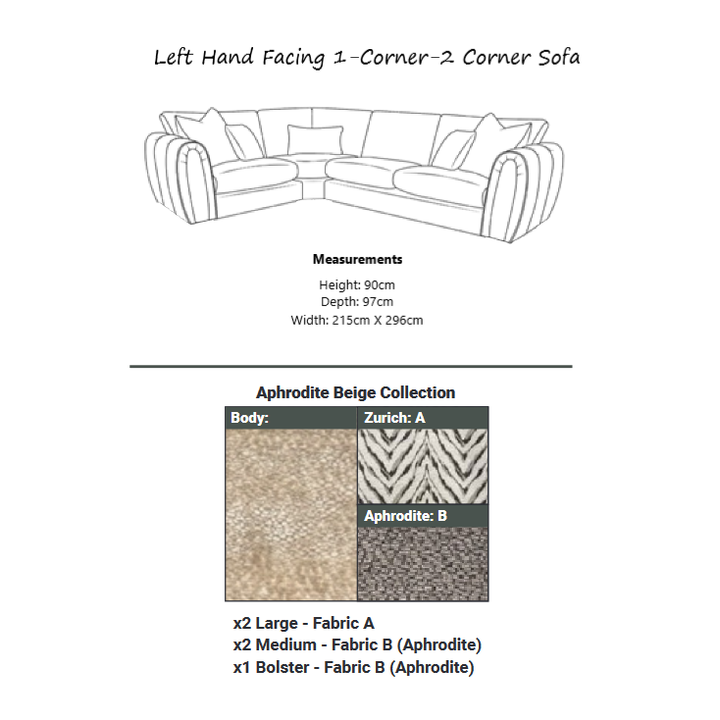 Alana Modular Corner Sofa - Choice Of Sizes & Fabrics - Interior Envy