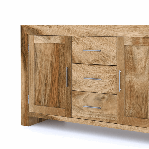 Cuban Mango Wood 2 Door 3 Drawer Sideboard - The Furniture Mega Store