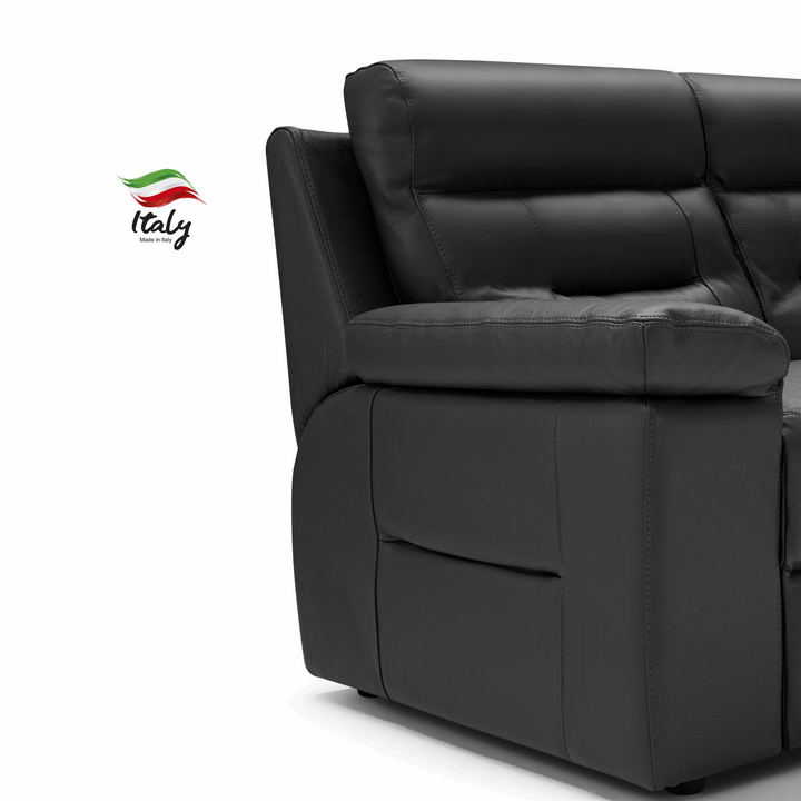 Amalfi Full Grain Italian Leather Sofa & Armchair Collection - Choice Of Colours - The Furniture Mega Store