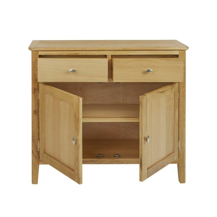 Bath Oak 2 Doors & 2 Drawers Small Sideboard - The Furniture Mega Store
