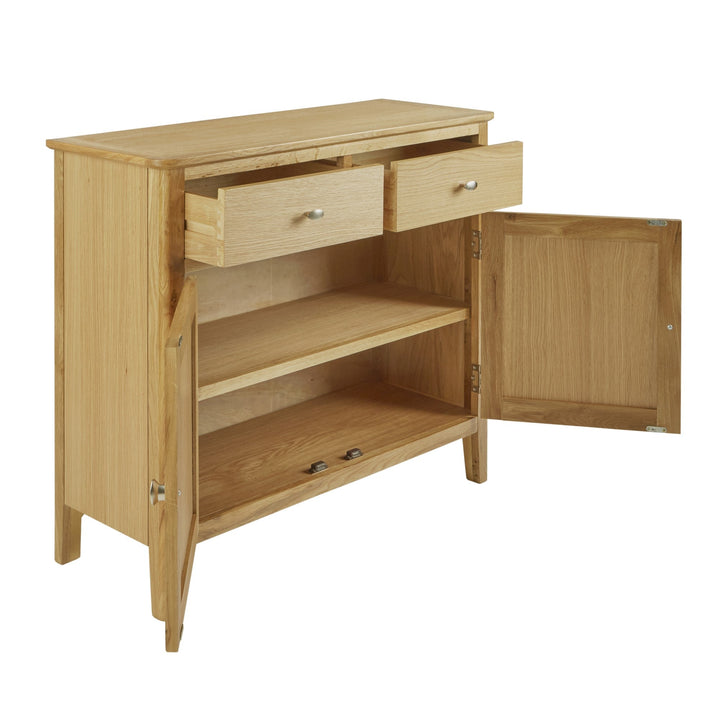 Bath Oak 2 Doors & 2 Drawers Small Sideboard - The Furniture Mega Store