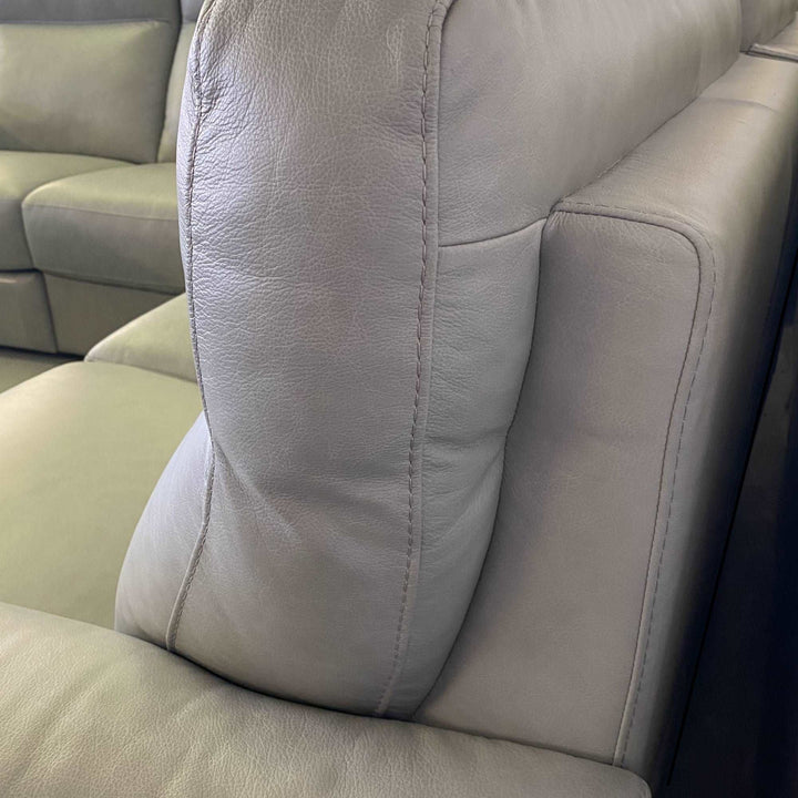 Argenta Italian Leather Power Recliner Corner Sofa - The Furniture Mega Store