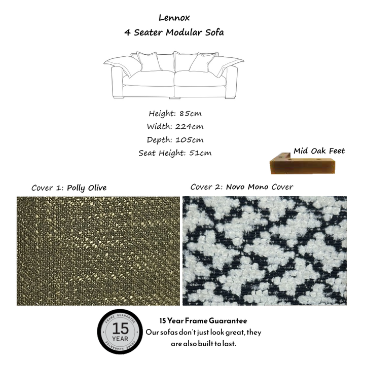 Lennox Fabric Pillow Edge Sofa Collection