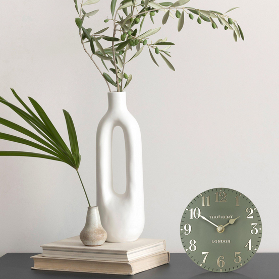 Allure Mantel Clock - Lichen Green - Interior Envy