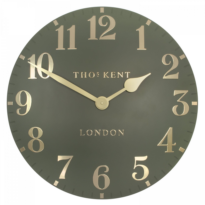 Allure Lichen Green Round Wall Clock - 51cm - Interior Envy