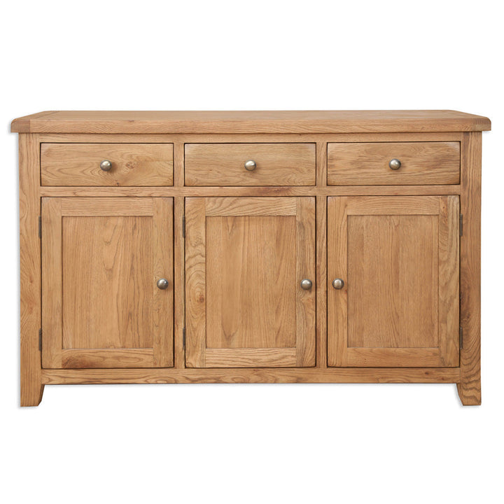 Wiltshire Country Oak 3 Door 3 Drawer Large Sideboard - The Furniture Mega Store