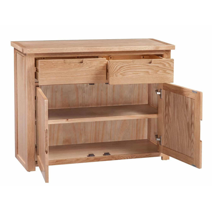 Romsey Solid Oak 2 Drawer 2 Door Medium Sideboard - The Furniture Mega Store