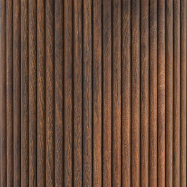 Milo Walnut Fluted Wood & Marble Top Compact Curved Sideboard - 65cm - The Furniture Mega Store