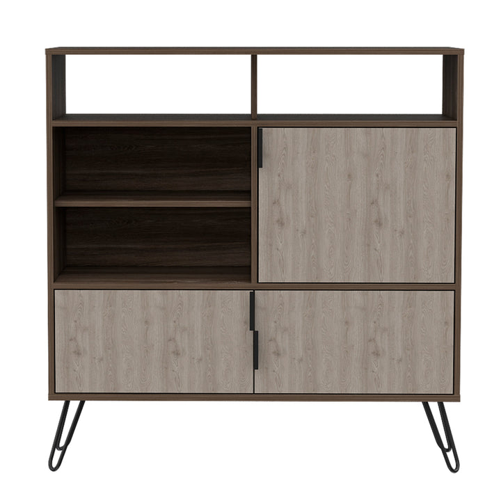New York Smoked Oak-Bleached Grey Collection High Sideboard - The Furniture Mega Store