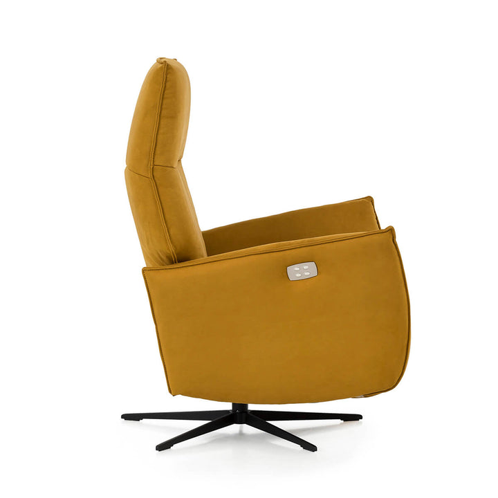 Scott Leather Recliner Swivel Chair - Choice Of Size & Power Or Manual Recliner - The Furniture Mega Store