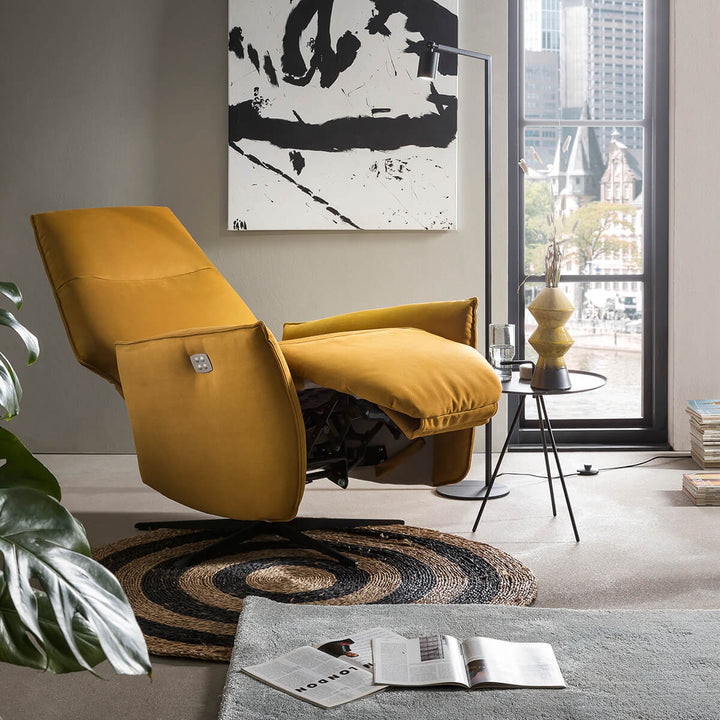 Scott Leather Recliner Swivel Chair - Choice Of Size & Power Or Manual Recliner - The Furniture Mega Store