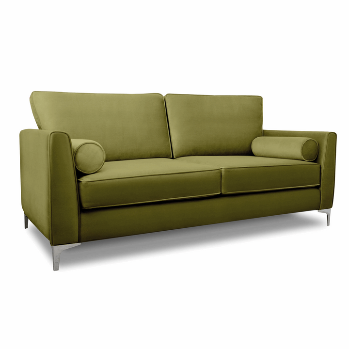 Alena 3 Seater Sofa + Love Chair + Round Footstool Set - Choice Of Colours - The Furniture Mega Store