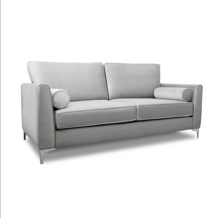 Alena 3 Seater Sofa + Love Chair + Round Footstool Set - Choice Of Colours - The Furniture Mega Store