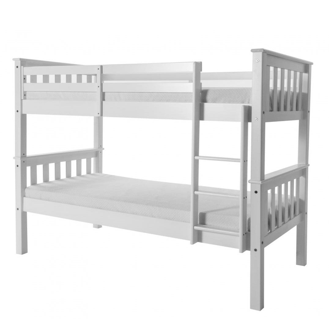 Porto Bunk Bed - White Painted - The Furniture Mega Store