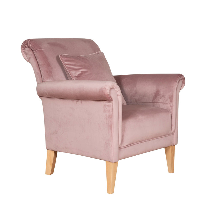 York Accent Chair - Choice Of Fabrics & Feet - The Furniture Mega Store