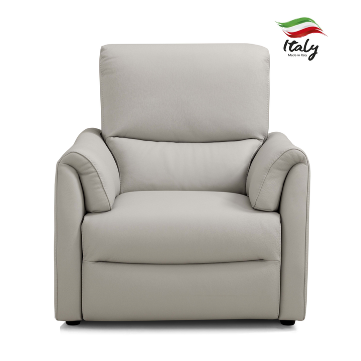 Ziwa Italian Leather Power Recliner Armchair - Choice Of Leather Colours - The Furniture Mega Store