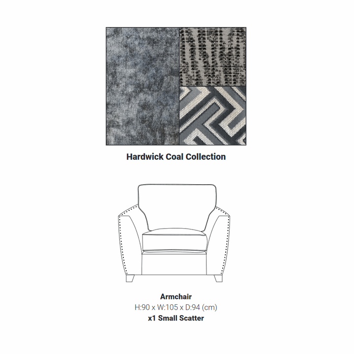 Amora Fabric Sofa & Armchair Collection - The Furniture Mega Store