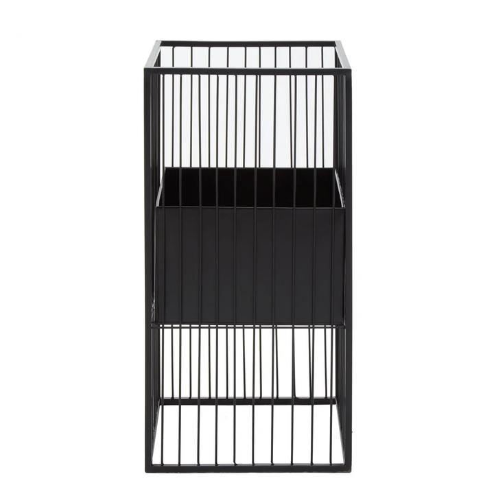 Alden Black Floor Standing Planter - Interior Envy