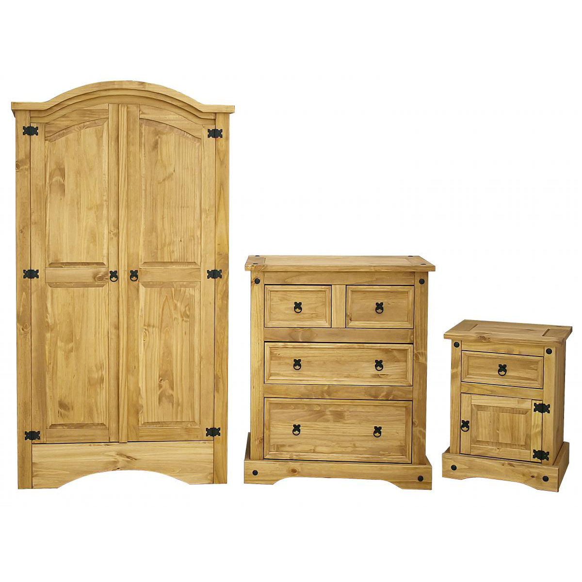 Corona Wardrobe, Chest Drawers & Bedside - Bedroom Set – Interior Envy