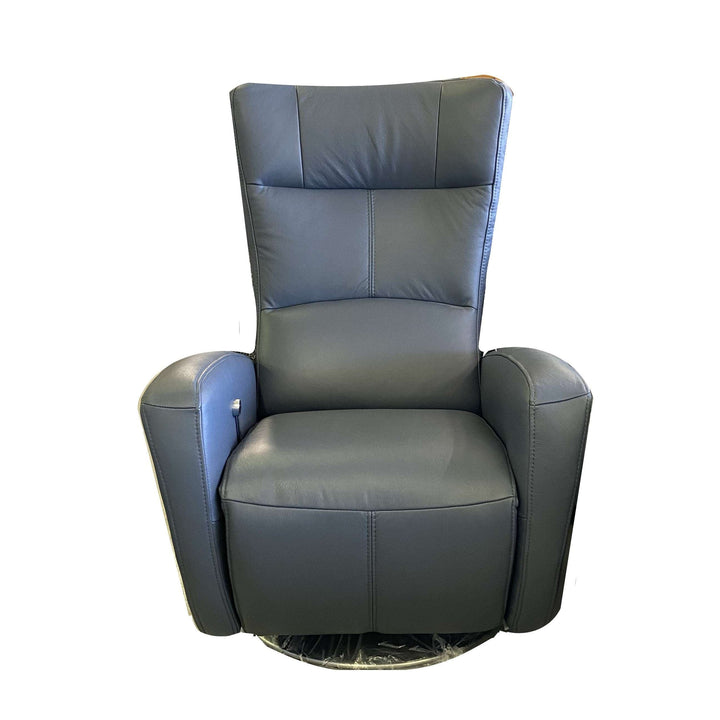 Aura Luxury Leather Recliner Swivel Chair - Choice Of Manual Or Power Recline - The Furniture Mega Store