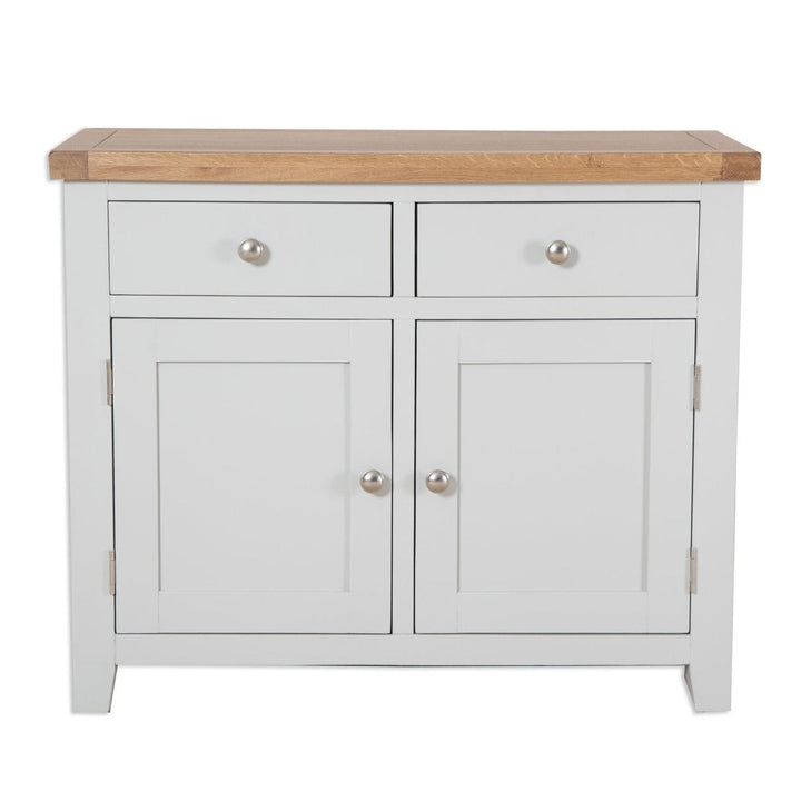 St.Ives French Grey & Oak 2 Door 2 Drawer Medium Sideboard - The Furniture Mega Store