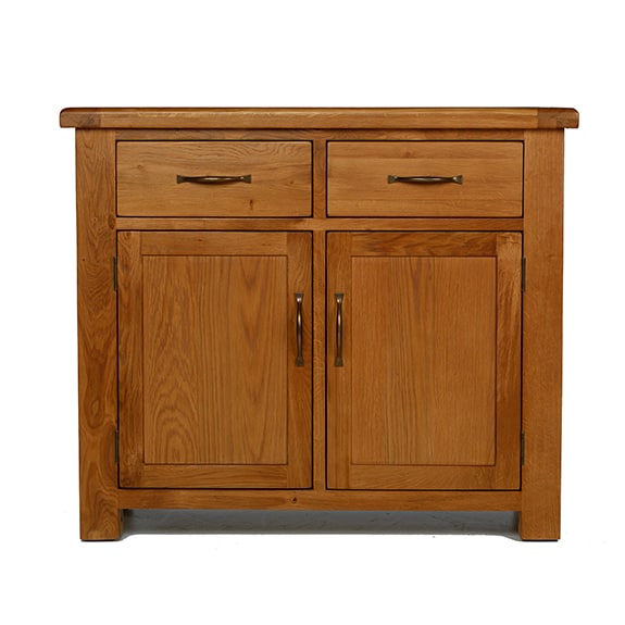 Earlswood Oak Small 2 Drawer Sideboard - The Furniture Mega Store