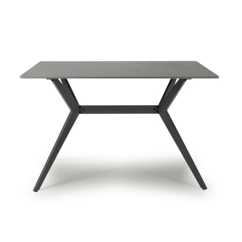 Amour Grey Sintered Stone Cross Base 1.2 Dining Table - The Furniture Mega Store