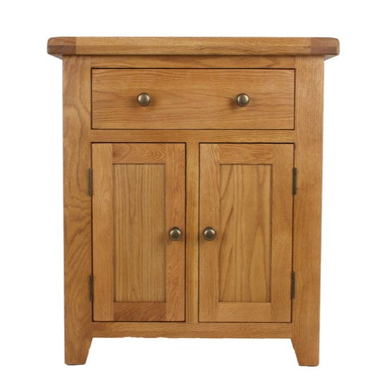 Torino Country Solid Oak Compact Sideboard - Hall Cabinet - The Furniture Mega Store