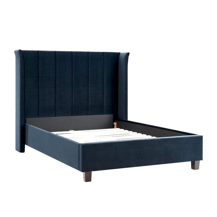Alegra Upholstered Bed Frame 4"6 Double Bed - Choice Of Colours - Interior Envy