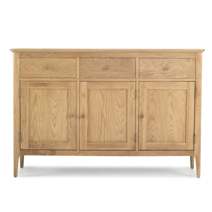 Berkley Nordic Oak Large 3 Door 3 Drawer Sideboard - The Furniture Mega Store
