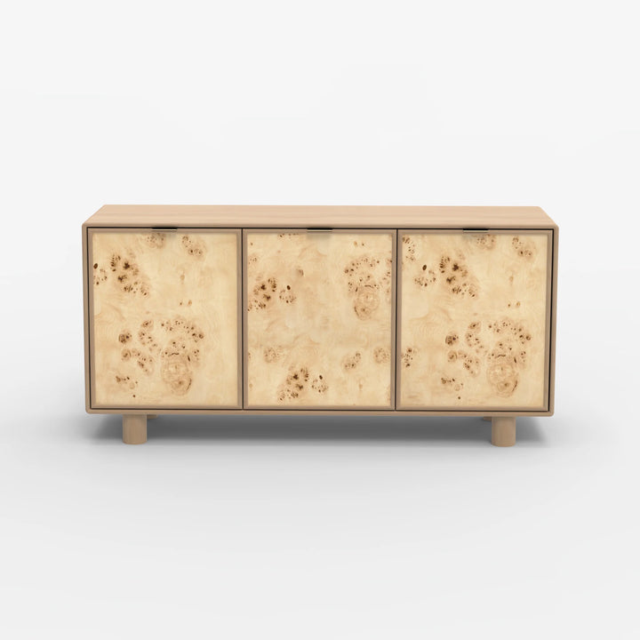 Urban Burl Three Door Cabinet  Mango Wood- Natural