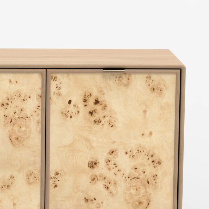 Urban Burl Three Door Cabinet  Mango Wood- Natural