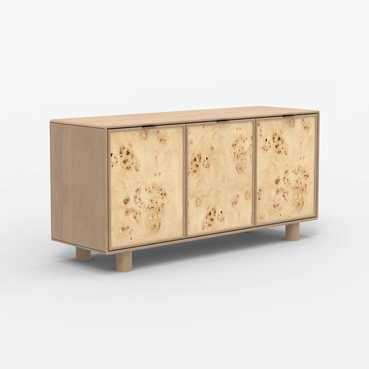 Urban Burl Three Door Cabinet  Mango Wood- Natural