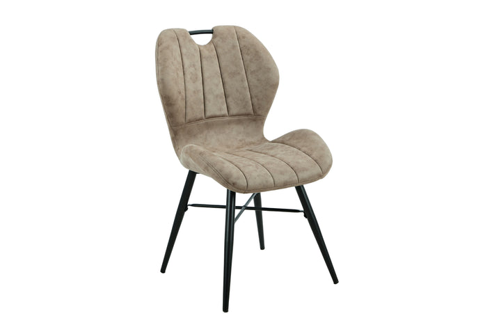 Roma Mink Fabric Dining Chair - Interior Envy