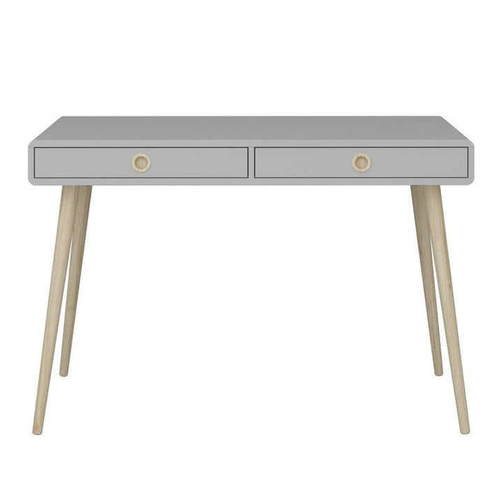 Softline 2 Drawer Desk / Dressing Table - Grey - The Furniture Mega Store 