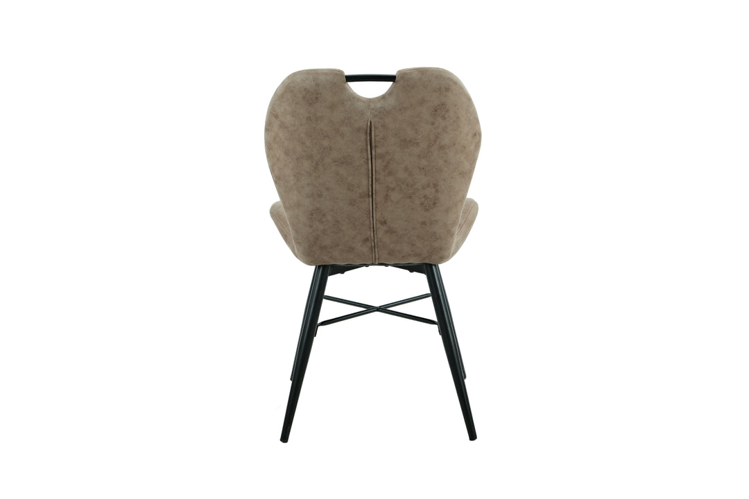 Roma Mink Fabric Dining Chair - Interior Envy