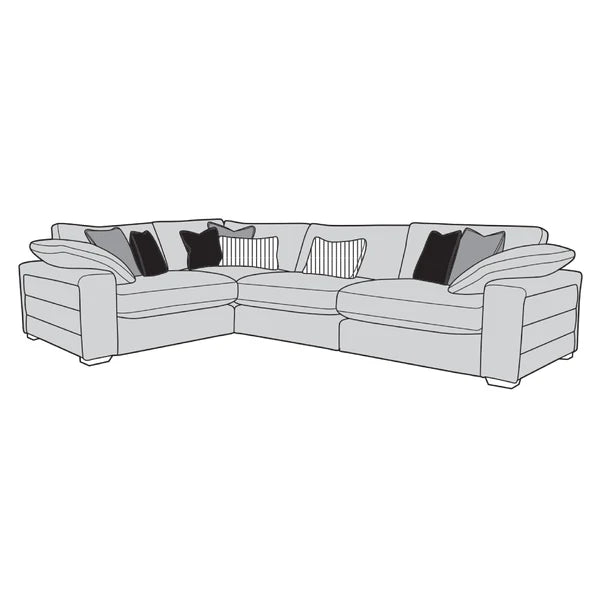 Benz Corner Fabric Sofa - Choice Of Fabrics &amp; Feet