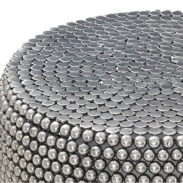 Templar Beaded Silver Coffee Table - The Furniture Mega Store 