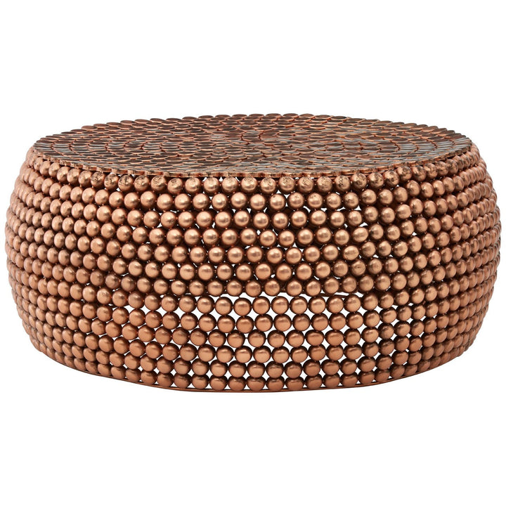 Templar Beaded Copper Coffee Table - The Furniture Mega Store 