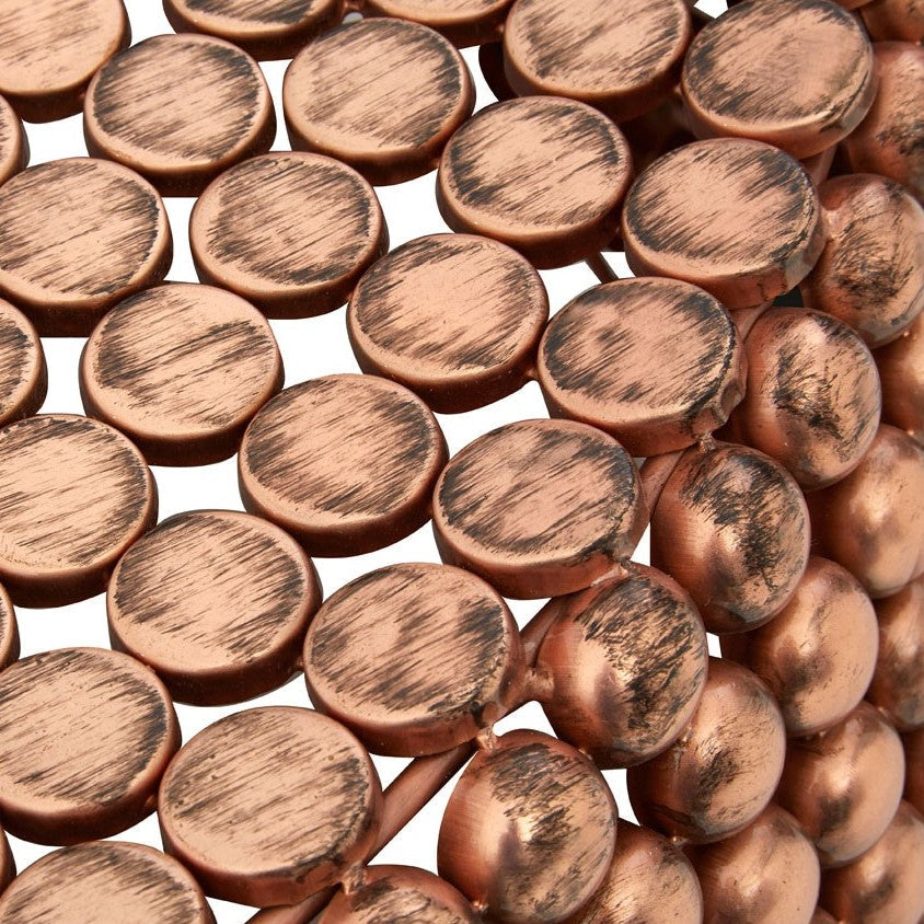 Templar Beaded Copper Coffee Table - The Furniture Mega Store 