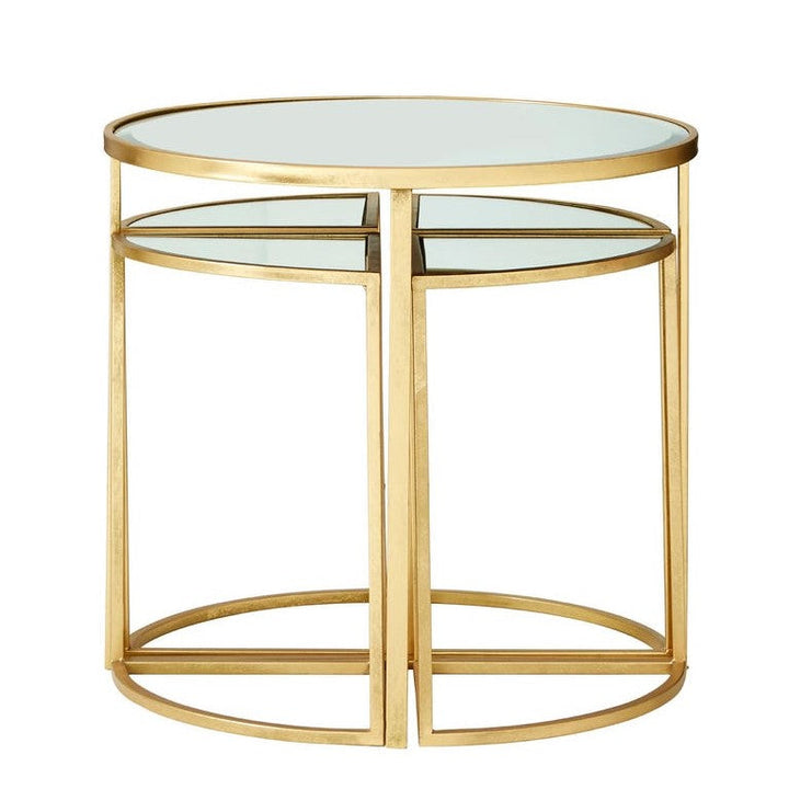 Farran Gold Set Of 5 Nest Tables - The Furniture Mega Store 