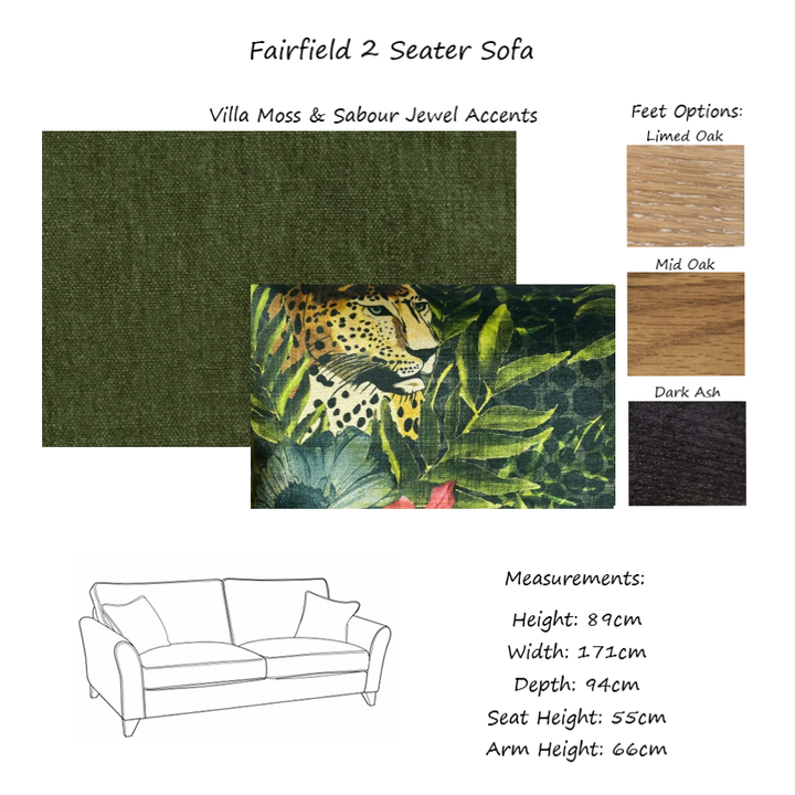 Fairfield Fabric Sofa Collection - Choice Of Fabrics & Feet - Interior Envy