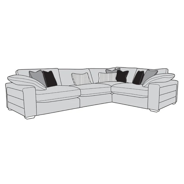 Benz Corner Fabric Sofa - Choice Of Fabrics &amp; Feet