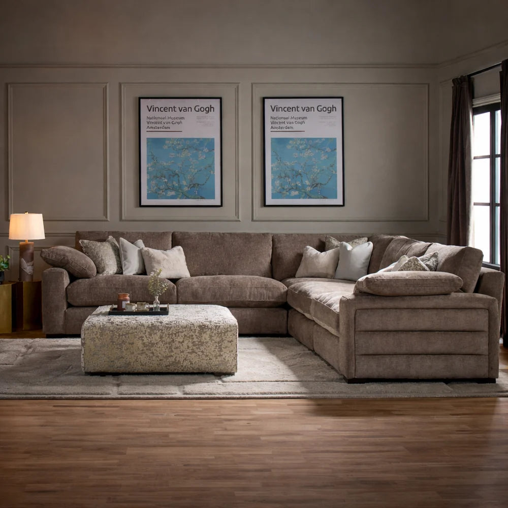 Benz Corner Fabric Sofa - Choice Of Fabrics &amp; Feet