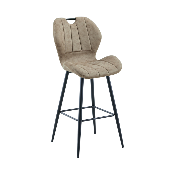 Roma Mink Fabric Barstool - Interior Envy