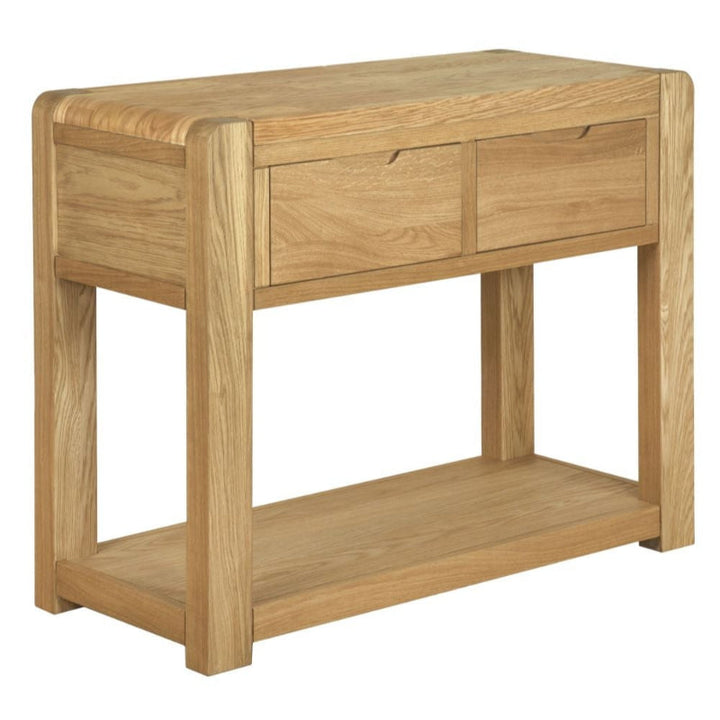 Bakerloo Console Table Bakerloo Oak 2 Drawer Console Table - 100cm | Interior Envy
