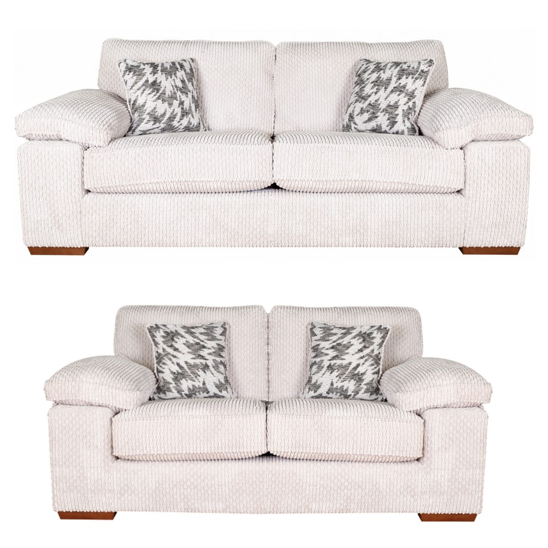 Lilith Fabric 3 Seater & 2 Seater Sofa Set - Choice Of Colours - Interior Envy