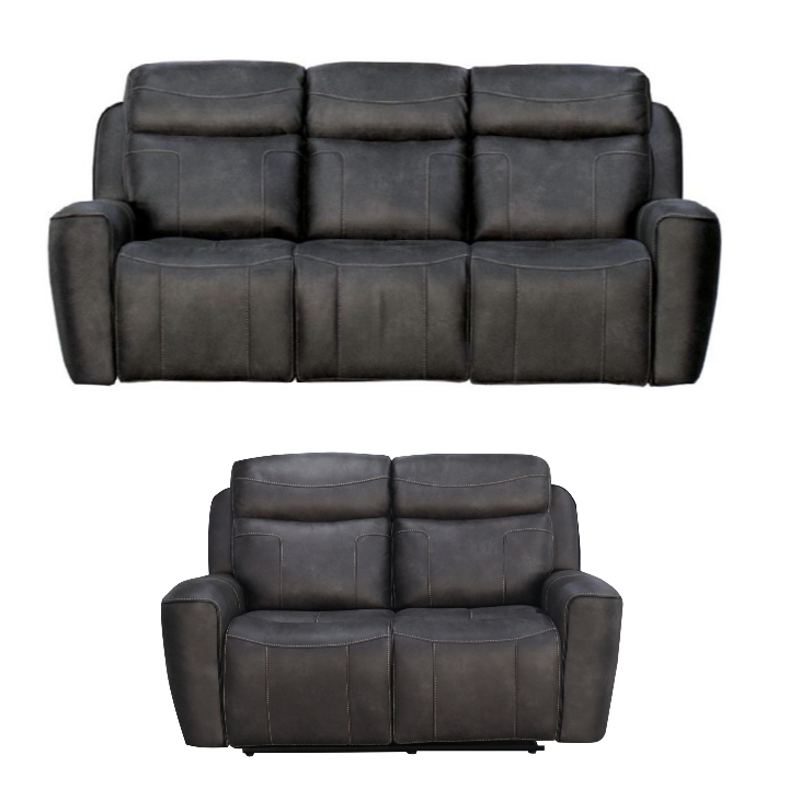 Bohemia Power Recliner 3 Seater & 2 Seater Sofa Set Integrated USB Charging Ports & Silent Power Recline