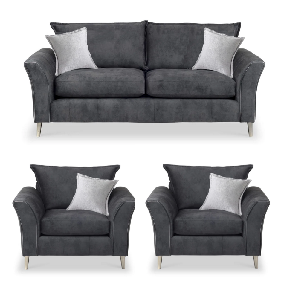 Gabrielle 3 Seater Sofa & 2 Armchairs Set